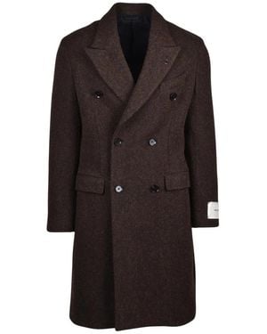 Paoloni Double-Breasted Coats - Nero