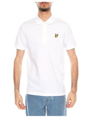 Lyle & Scott Tops ,Wit ,Katoen Jersey Polo Shirt