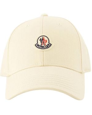 Moncler Accessoires ,Katoen Gabardine Baseball Cap - Naturel