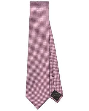 Brioni Jacquard Stropdas - Paars