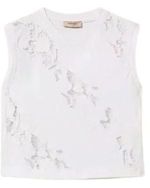 Twinset Sleeveless Tops - White