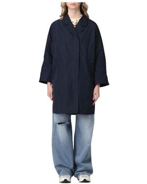 OOF WEAR Eleganter Blauer Mantel Mit Langen Ärmeln