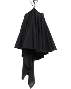 Jacquemus Pleated Asymmetrical Dress - Black