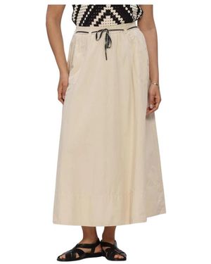 Summum Rokken ,Katoen Skirt Breezy Cotton Canvas - Naturel