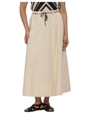 Summum Rokken ,Katoen Skirt Breezy Cotton Canvas - Naturel