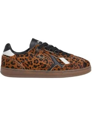 Pepe Jeans Leopard Print Urban Sneakers - Braun