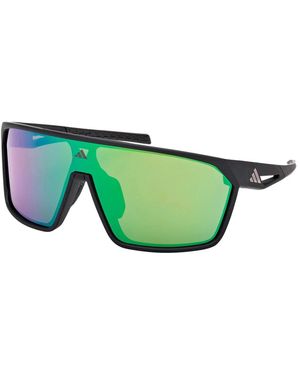 adidas Accessoires ,Zwart ,Leer Sp 0108 Zonnebrillen - Groen