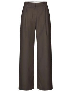 Samsøe & Samsøe Wide Trousers - Marrón