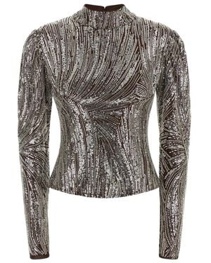 Rabanne Long Sleeve T-Shirts - Grey