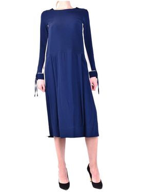 Twinset Blauwe Boothals Jurk Lente/Zomer