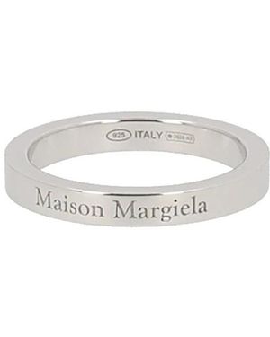 Maison Margiela Logo Reference Ring 3 Mm - Wit