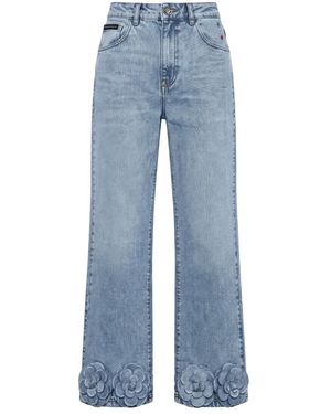 Philipp Plein Wide Jeans - Azul