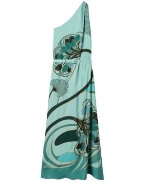 La DoubleJ One-Shoulder Galajurk - Groen