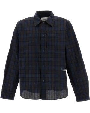 Pas Normal Studios Overhemden ,Blauw ,Katoen Off-Race Seersucker Shirt