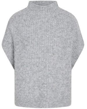 Bruuns Bazaar Graumelierte Strickweste Buckeyebbhira
