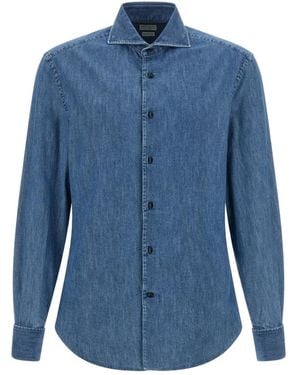 Brunello Cucinelli Denim Shirt - Blauw