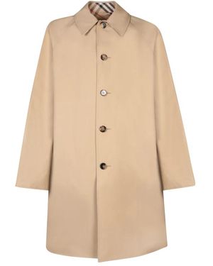 Burberry Single-Breasted Coats - Neutre
