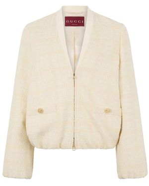 Gucci Tweed Jackets - Natural