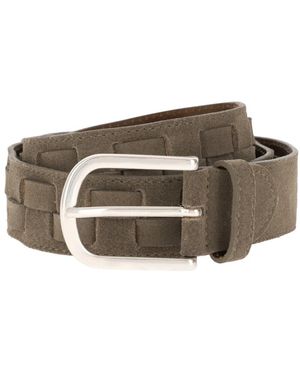 BOGGI Accessoires ,Leer Woven Suede Belt - Bruin
