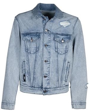MSGM Denim Jackets - Blue