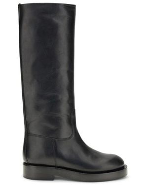 Paris Texas Leren Kniehoge Laarzen - Zwart