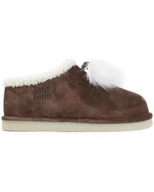 Miu Miu Slippers - Brown