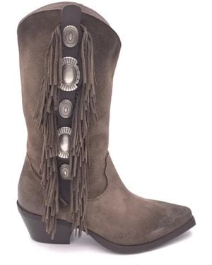 METISSE Schoenen ,Bruin ,Leer Texano Mezza Gamba
