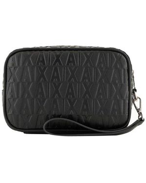 Emporio Armani Beauty Case Logo Allover - Schwarz
