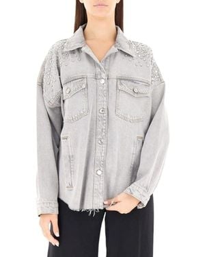 Liu Jo Jassen ,Grijs ,Denim 41066 Denim Jacket