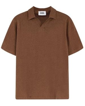 Alpha Studio Polo Shirts - Marrón