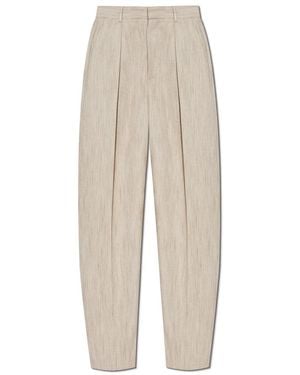 Bottega Veneta Wide Trousers - Natural