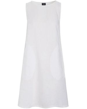 Bitte Kai Rand Luftiges Leinenkleid - Weiß