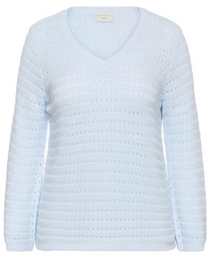 Kaffe V-Neck Knitwear - Azul