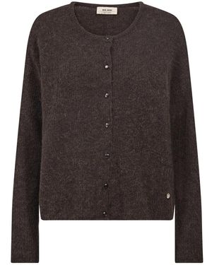 Mos Mosh Truien & Vesten ,Bruin ,Gebreide Cardigan - Zwart