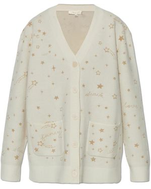 LoveShackFancy Truien & Vesten ,Wol Mar Cardigan - Wit