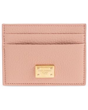 Dolce & Gabbana Accessoires ,Roze ,Leer Leren Kaarthouder