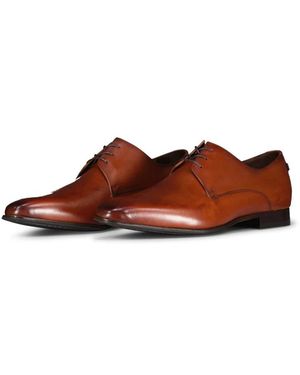 van Bommel Schoenen ,Bruin ,Leer Klassieke Leren Veterschoenen