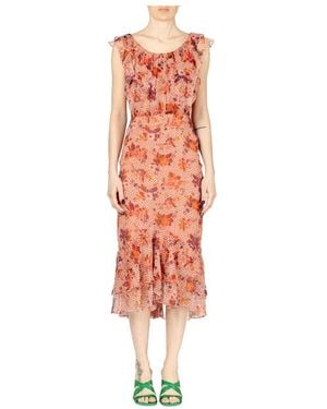 Saloni Aisha Midikleid - Rot