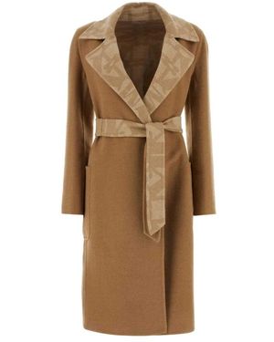 Max Mara Belted Coats - Marrón