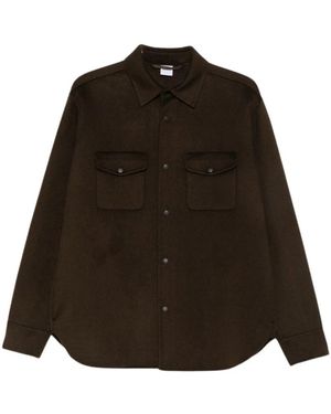 Aspesi Overhemden ,Bruin ,Wol Ce 11P517Do Wol Zomerjas/Vest - Zwart