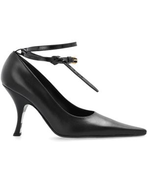 Moschino Leren Stiletto's - Zwart