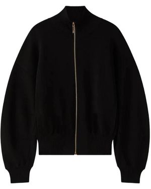JOSEPH Hoodies & Sweatvesten ,Zwart ,Leer Sable Jacket Compact Milano
