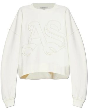AllSaints Hoodies & Sweatvesten ,Katoen Lila Sweatshirt - Wit