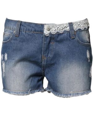 Gio Cellini Milano Denim Shorts - Azul