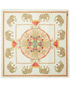 Franco Ferrari Accessoires ,Veelkleurig ,Katoen Diletto Vierkante Sjaal 135X 135 - Metallic