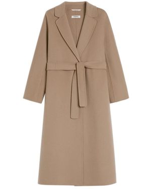 Max Mara Belted Coats - Naturel