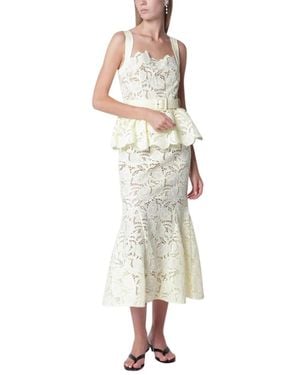 Self-Portrait Midi Dresses - Metálico