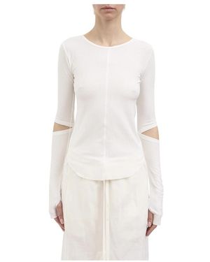 Andrea Ya'aqov Long Sleeve Tops - White