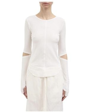 Andrea Ya'aqov Long Sleeve Tops - White