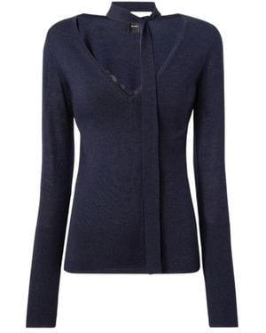 Pinko V-Neck Knitwear - Azul